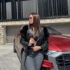 Kožna jakna s dodatkom krzna – Luxe