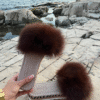 Pleteni natikači z krznom - Browny